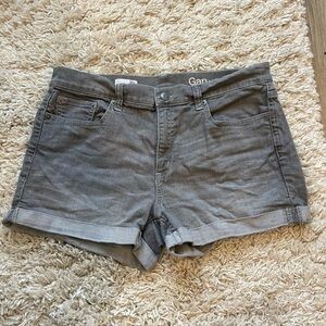 Gap 1969 EUC Slim Shorts Cuffed Jean Shorts Heathered Grey 31R